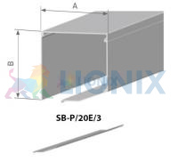 ALUTECH SB-P/20E/3/137: Панель короба SB-P/20E/3/137 (цв. 00 - Неокрашенный). Для короба 20 градусного экструдированного фото