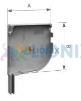 ALUTECH SF-QR/165: Крышка боковая роллетная SF-QR/165 (цв. 00  - Неокрашенный). Боковая полукруглая. фото